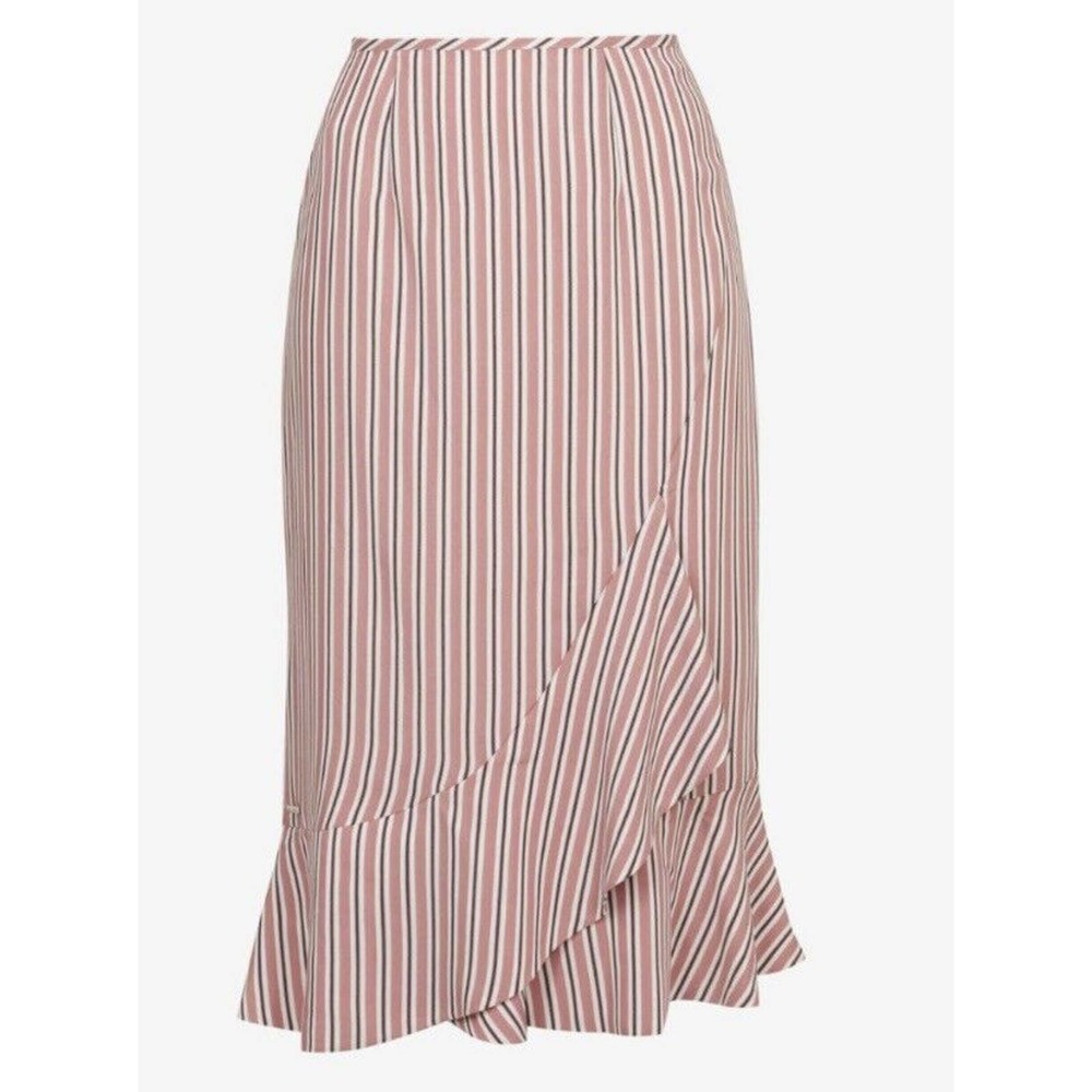 NWT Ted Baker Womens Coryn Layered Striped Skirt Size 0 (US 00) Midi Length